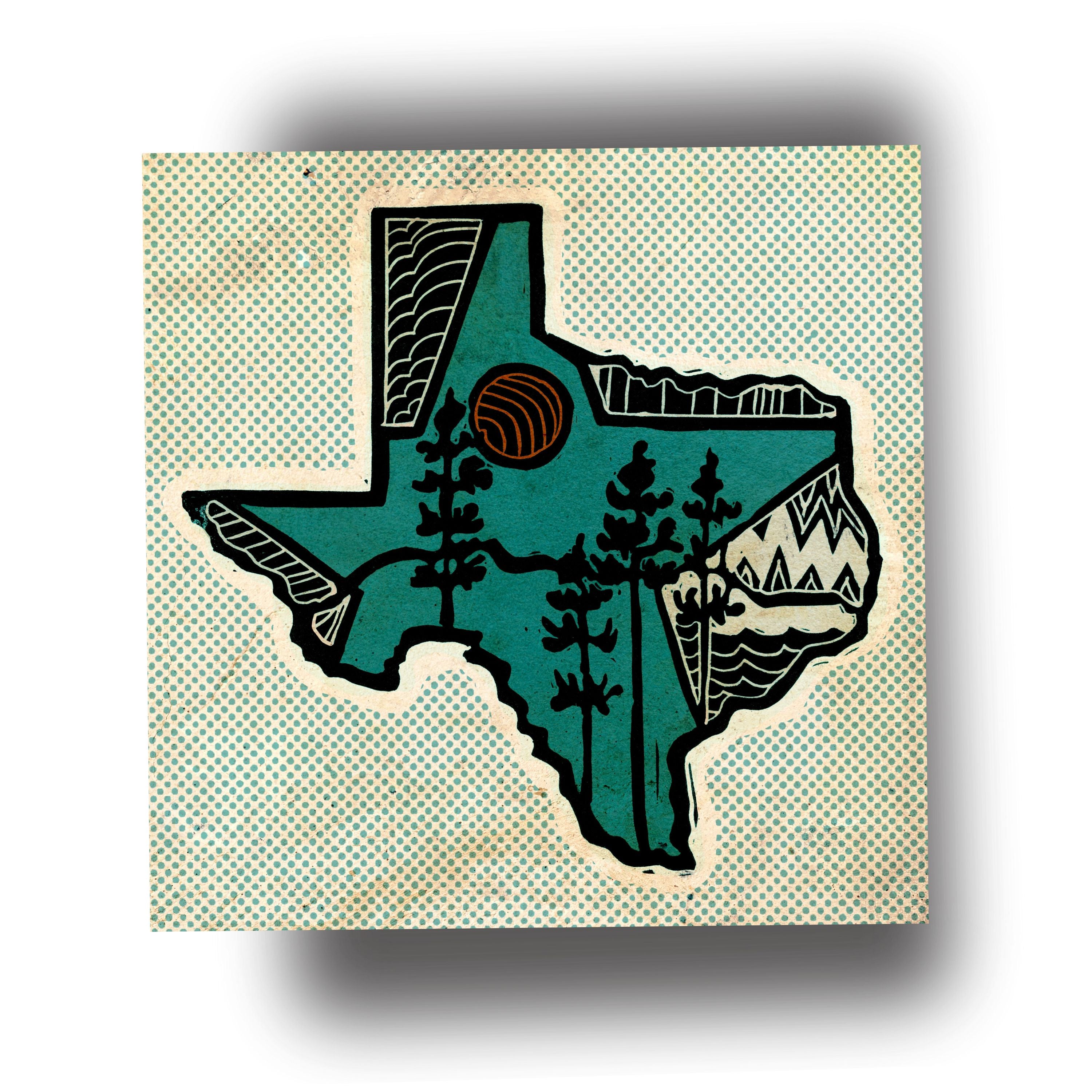 The Great State (Vintage) Art Print