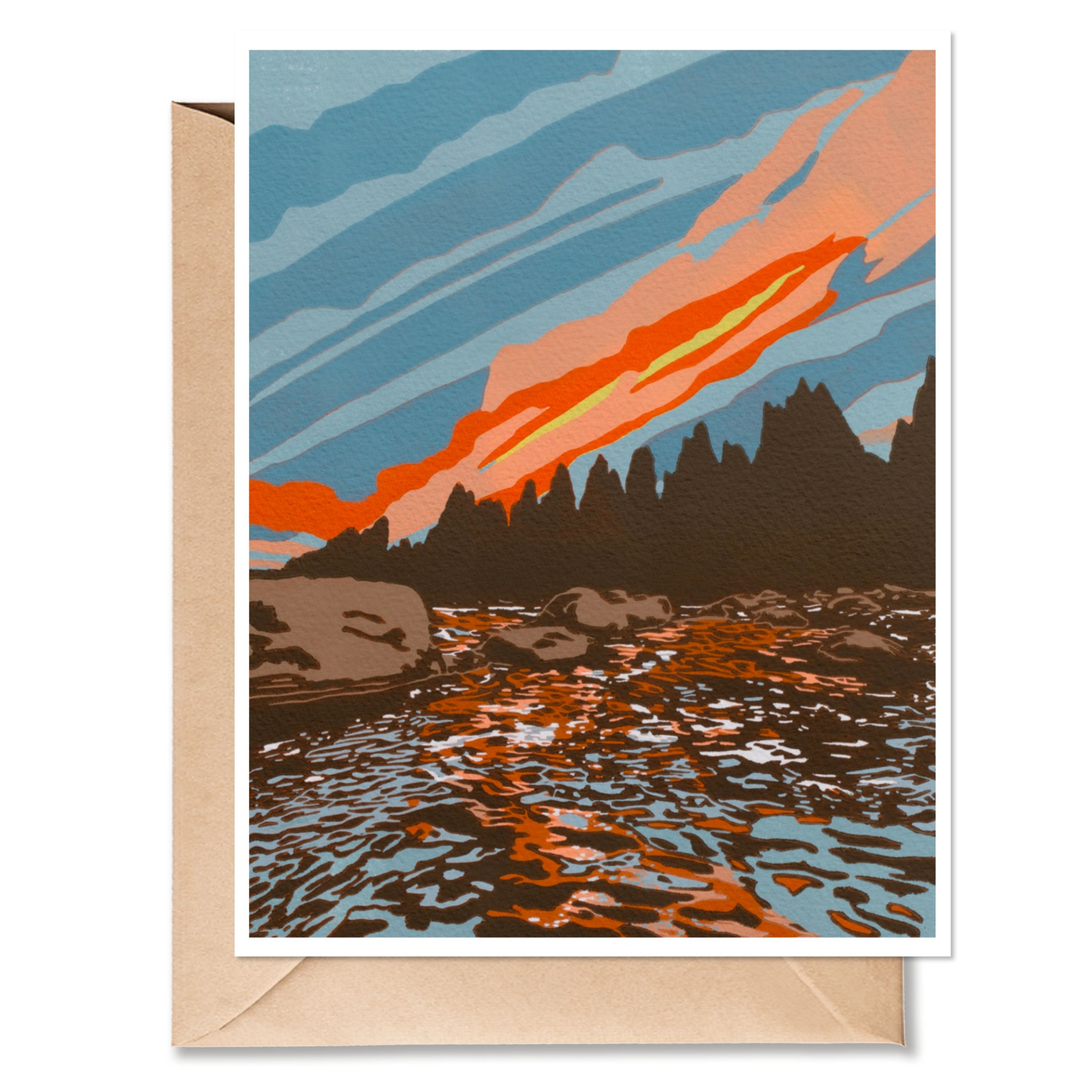 Sunset On The Deschutes A2 Cards