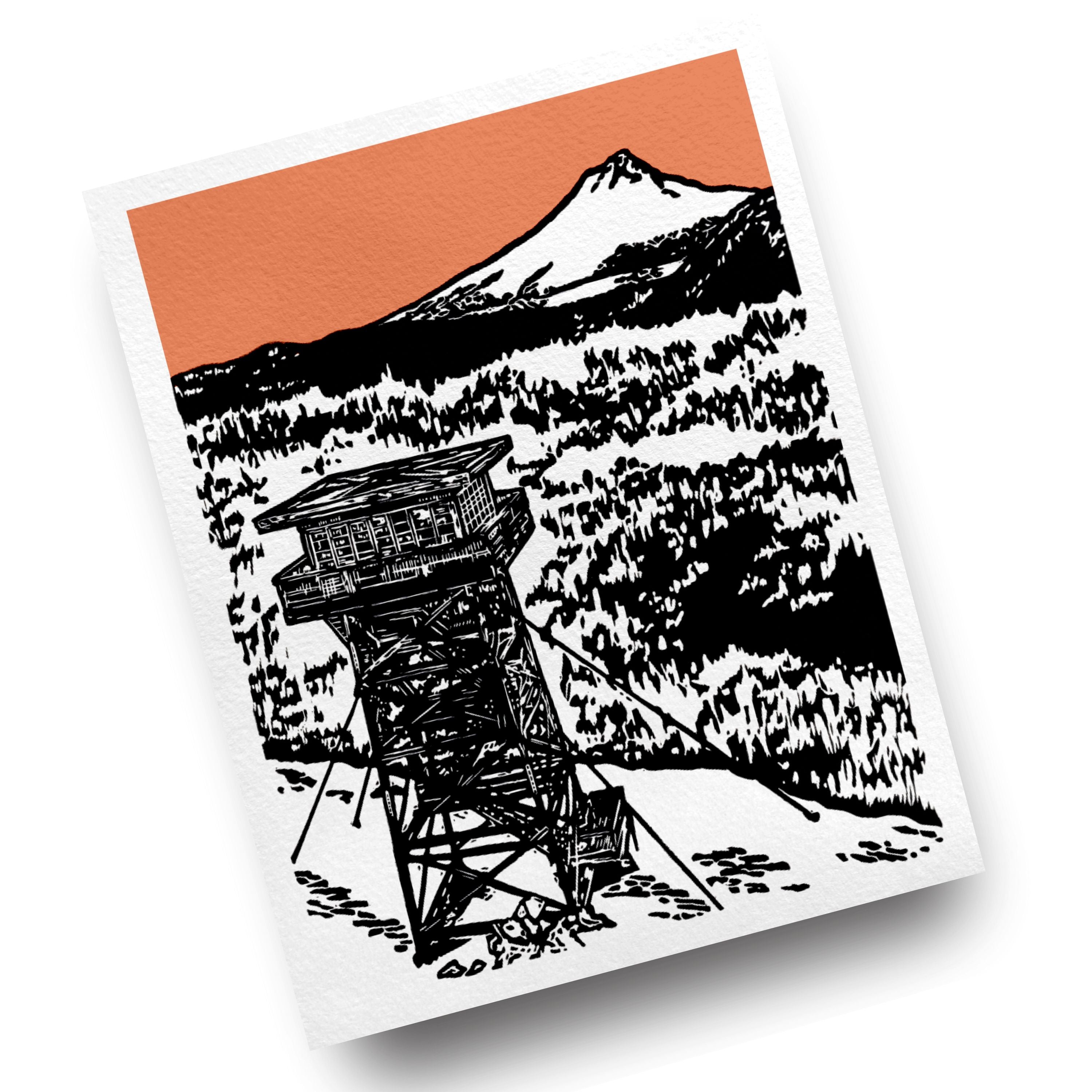 5 Mile Butte Lookout - (Art Print)