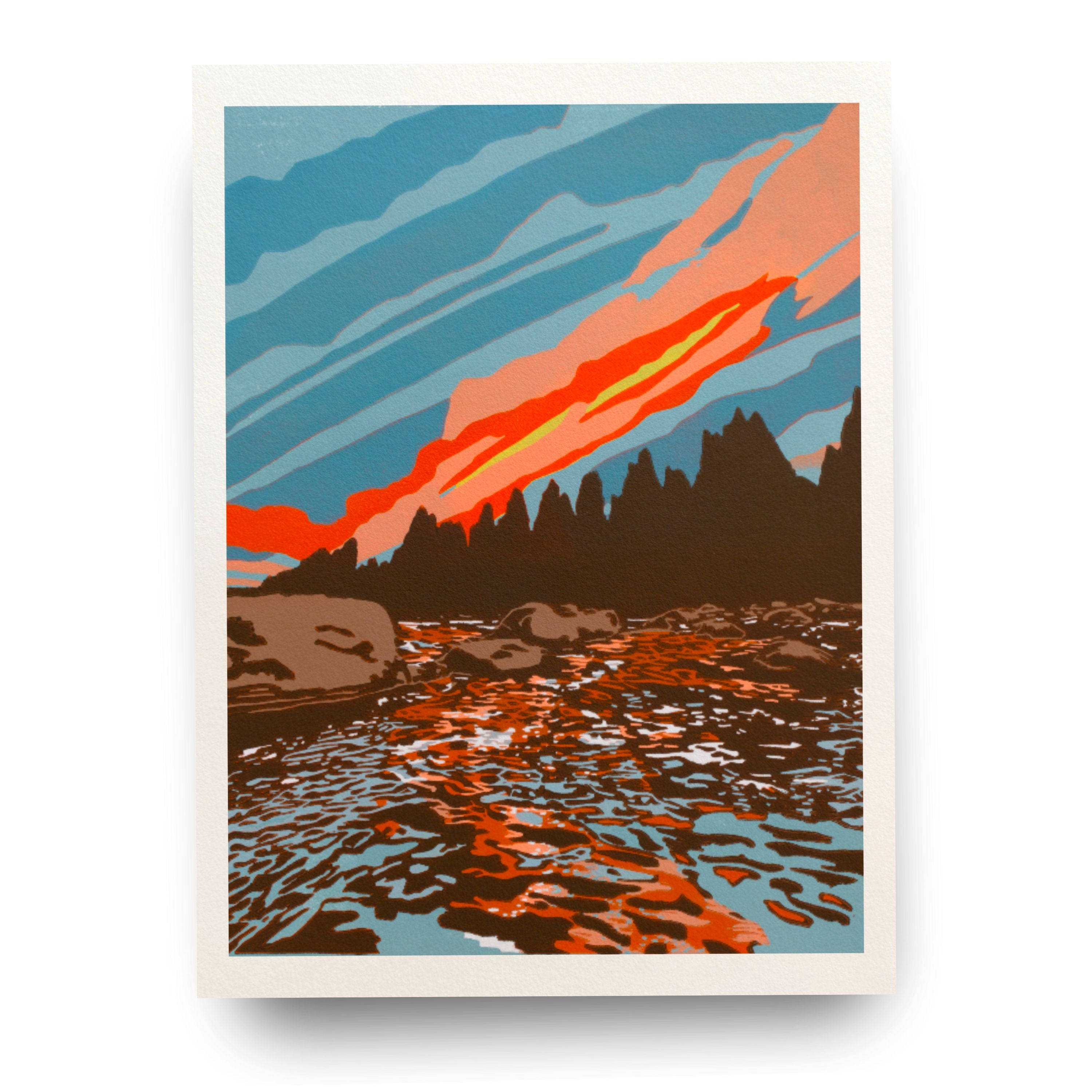 Sunset On The Deschutes - (Art Print)