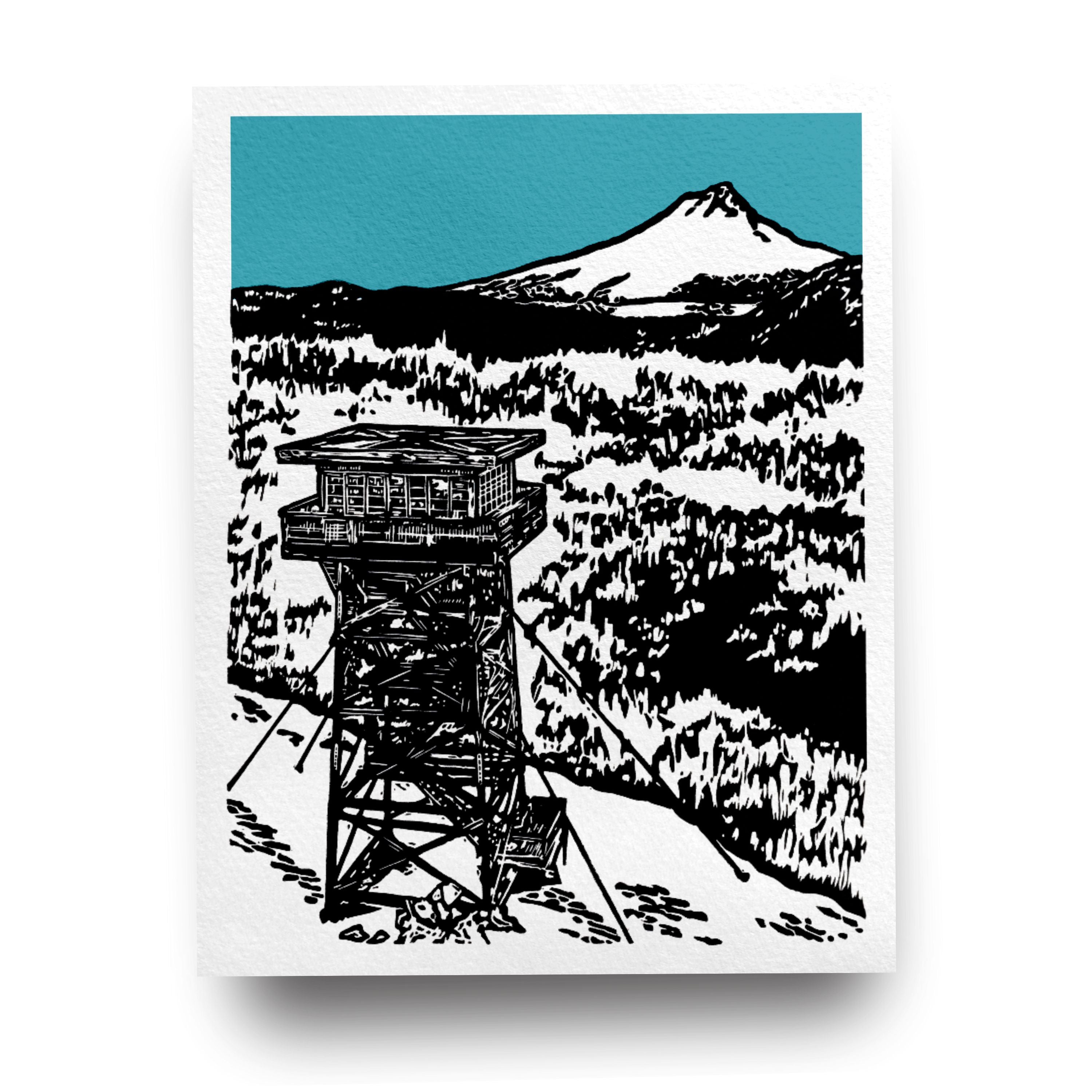 5 Mile Butte Lookout - (Art Print)
