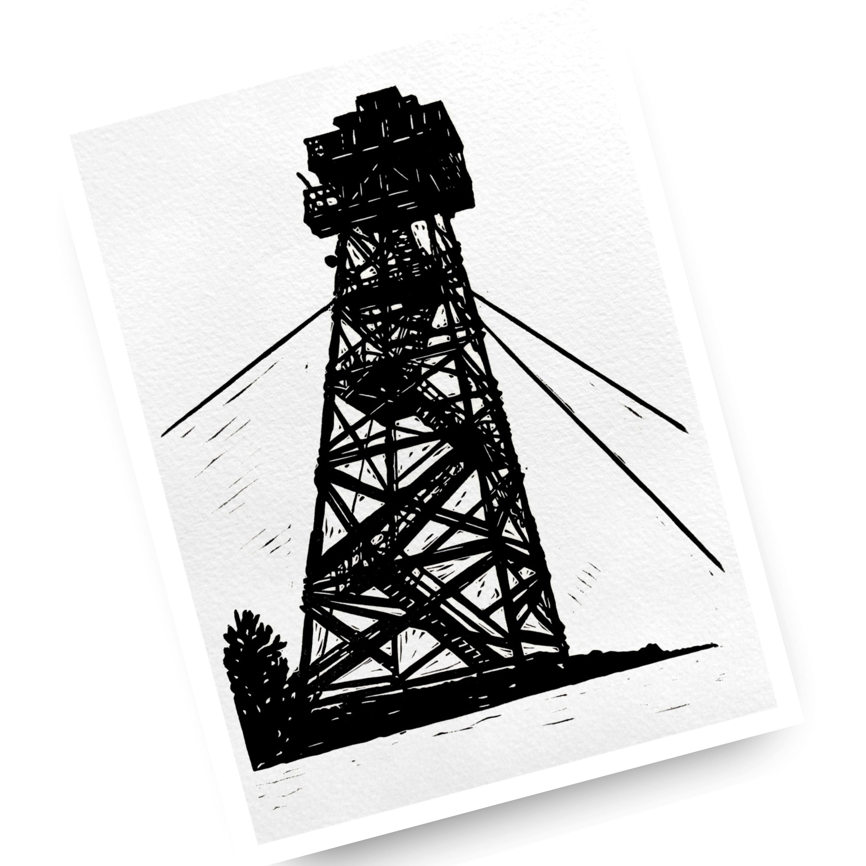 Black Butte Tower - (Art Print)