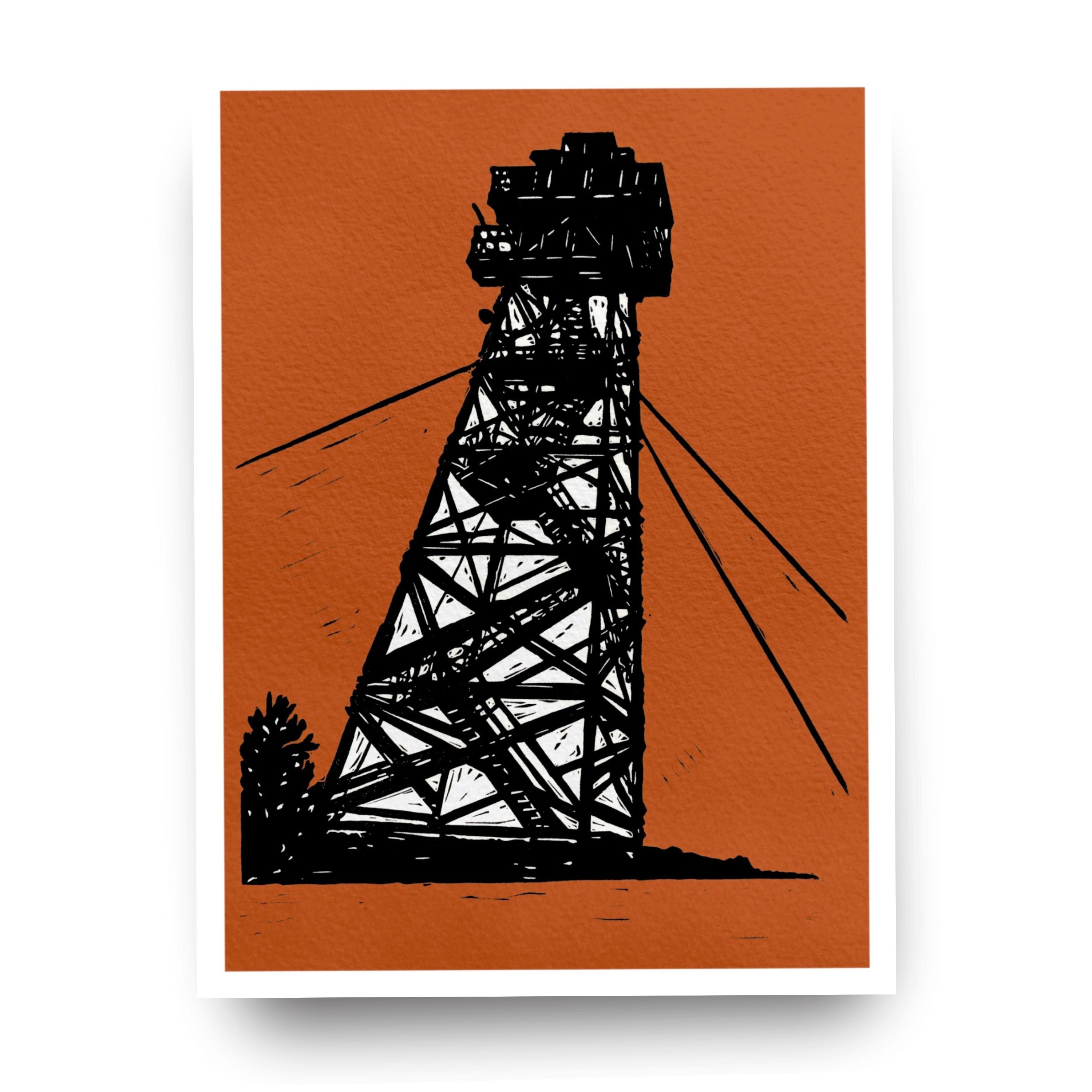 Black Butte Tower - (Art Print)