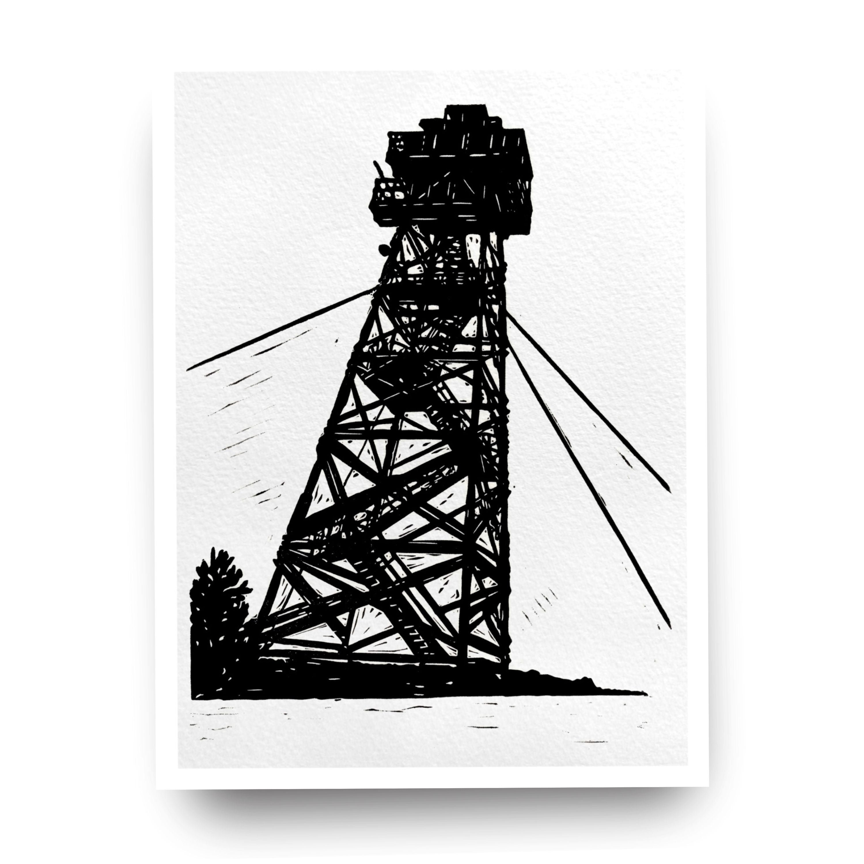 Black Butte Tower - (Art Print)