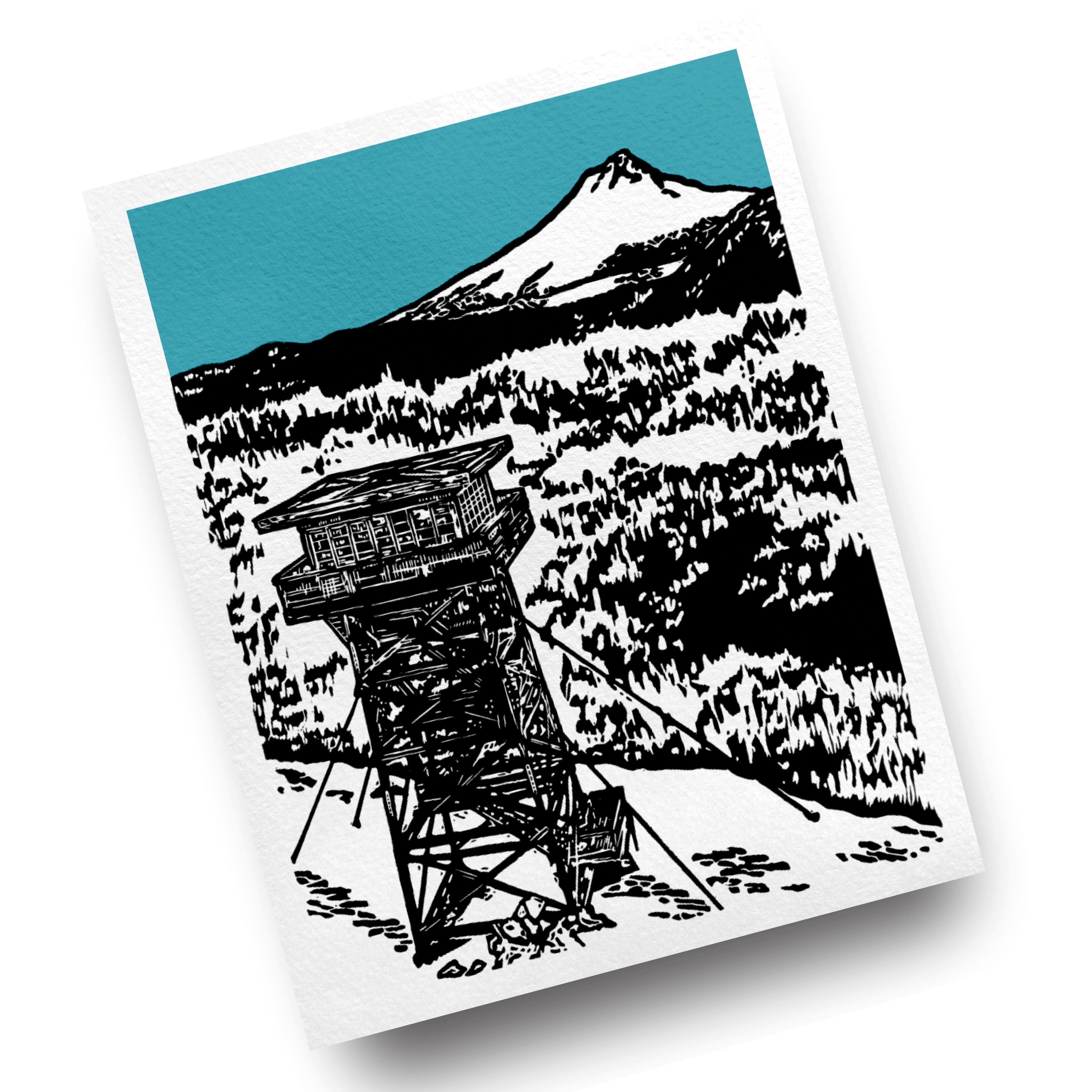 5 Mile Butte Lookout - (Art Print)