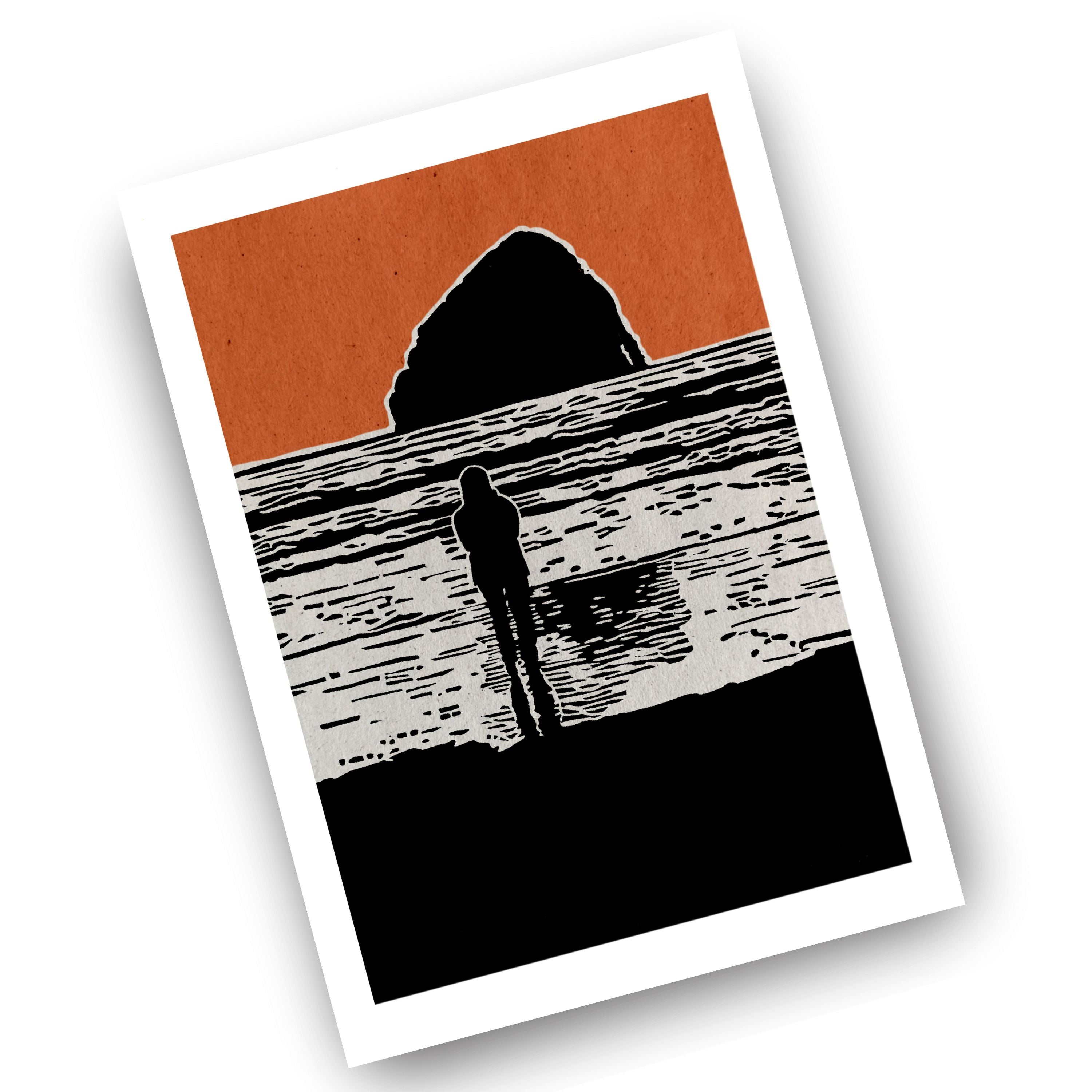 Seastack Sunset - (Art Print)