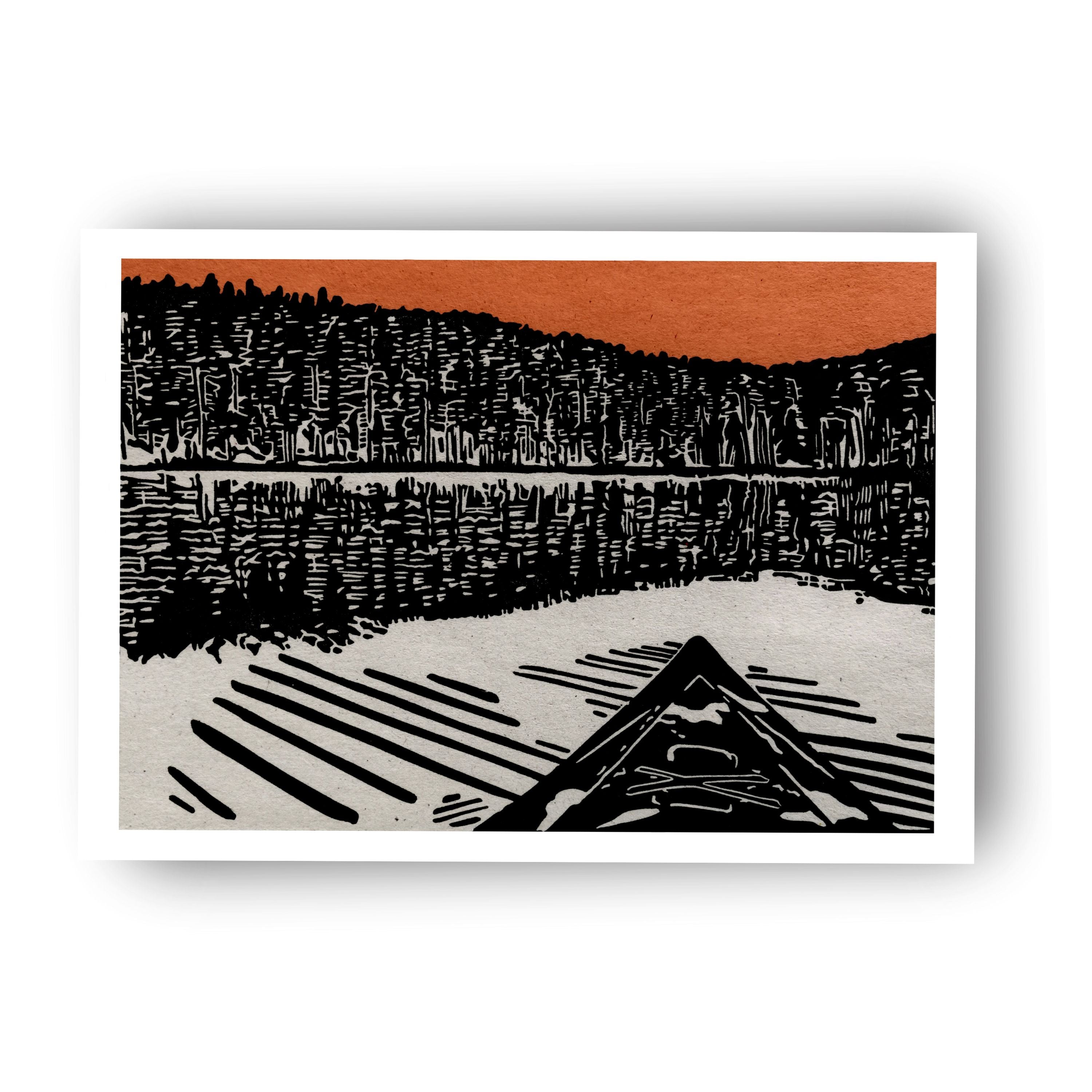Kayak Reflection - (Art Print)