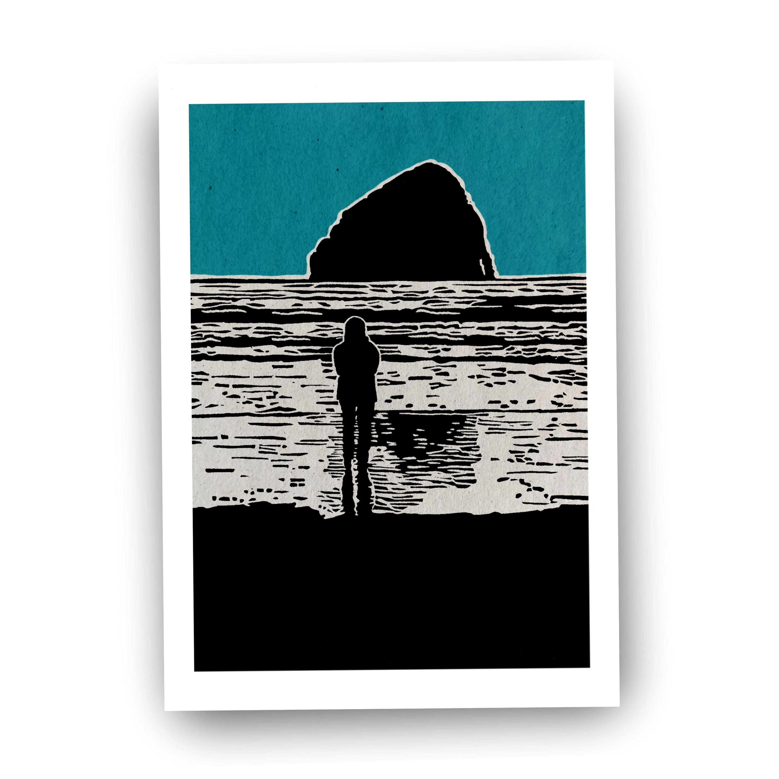 Seastack Sunset - (Art Print)