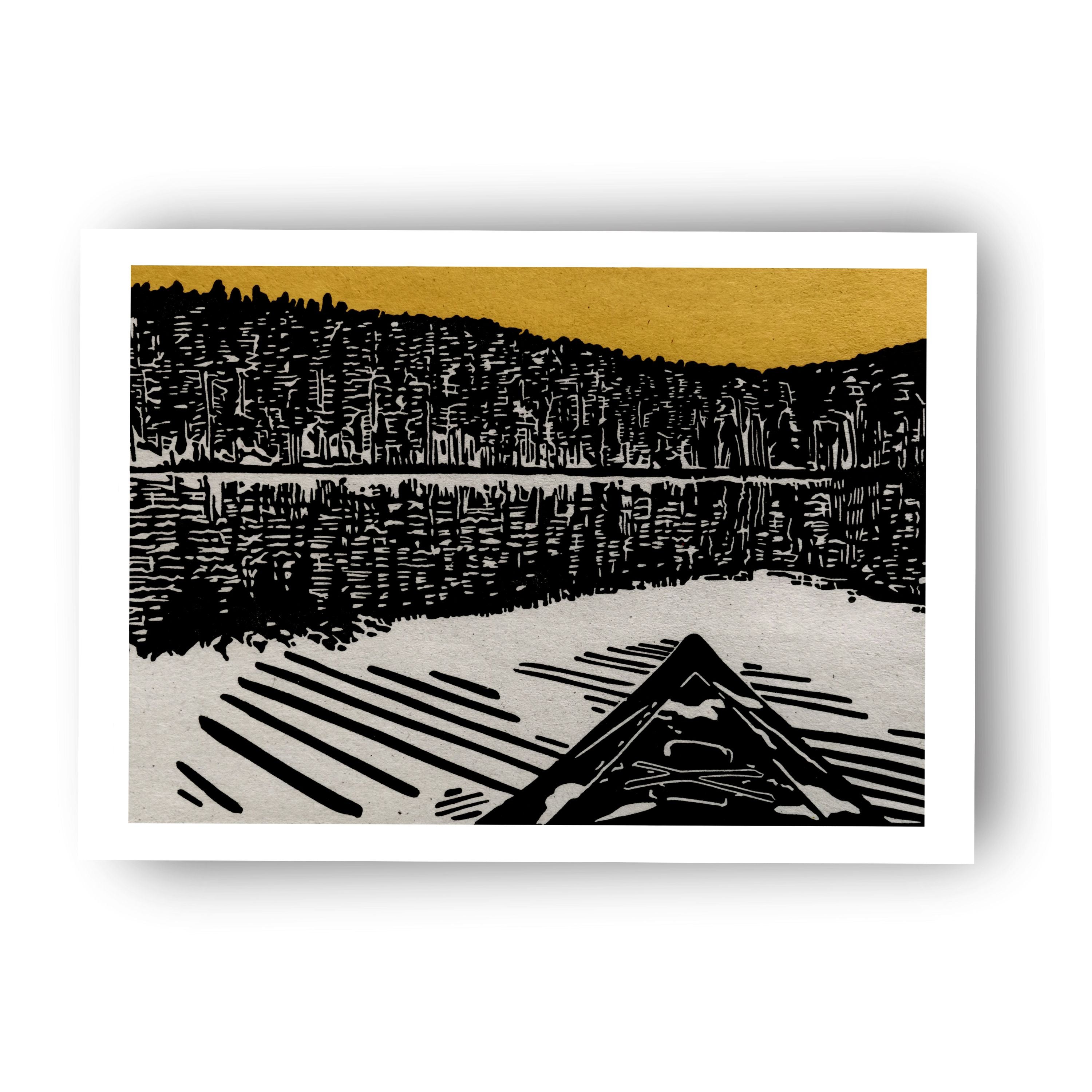Kayak Reflection - (Art Print)