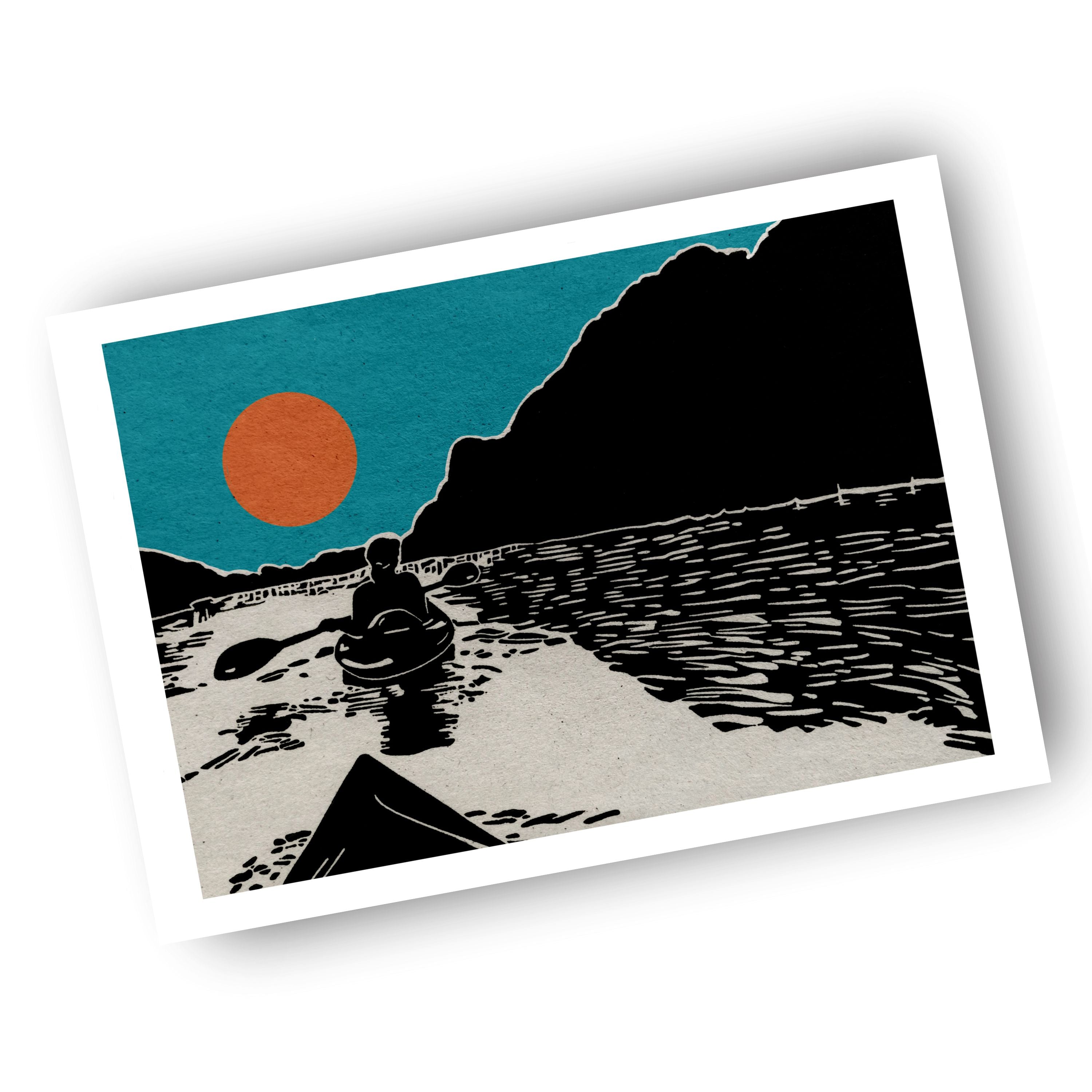 Kayak Duo - (Art Print)