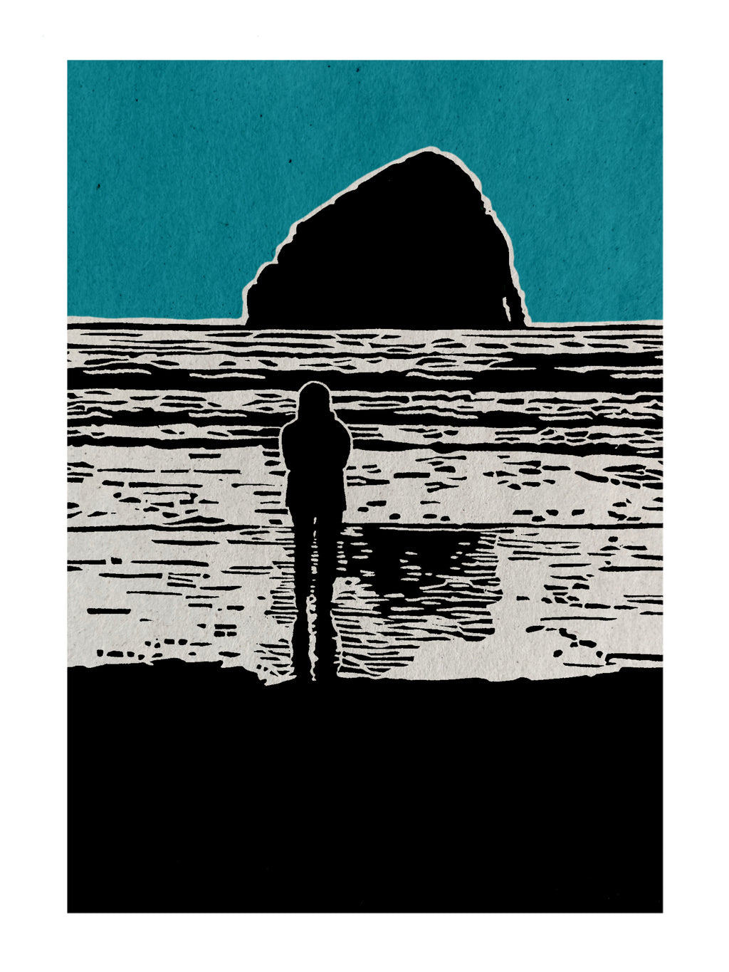 Seastack Sunset - (Art Print)