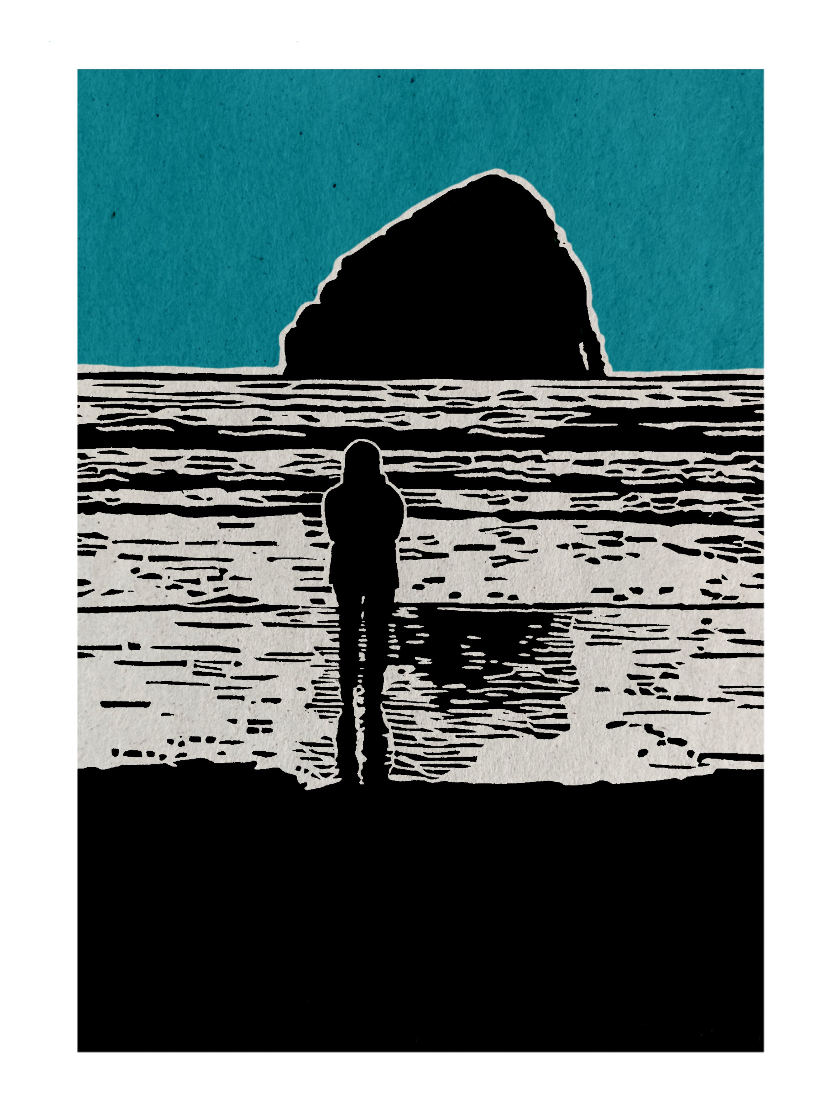 Seastack Sunset - (Art Print)