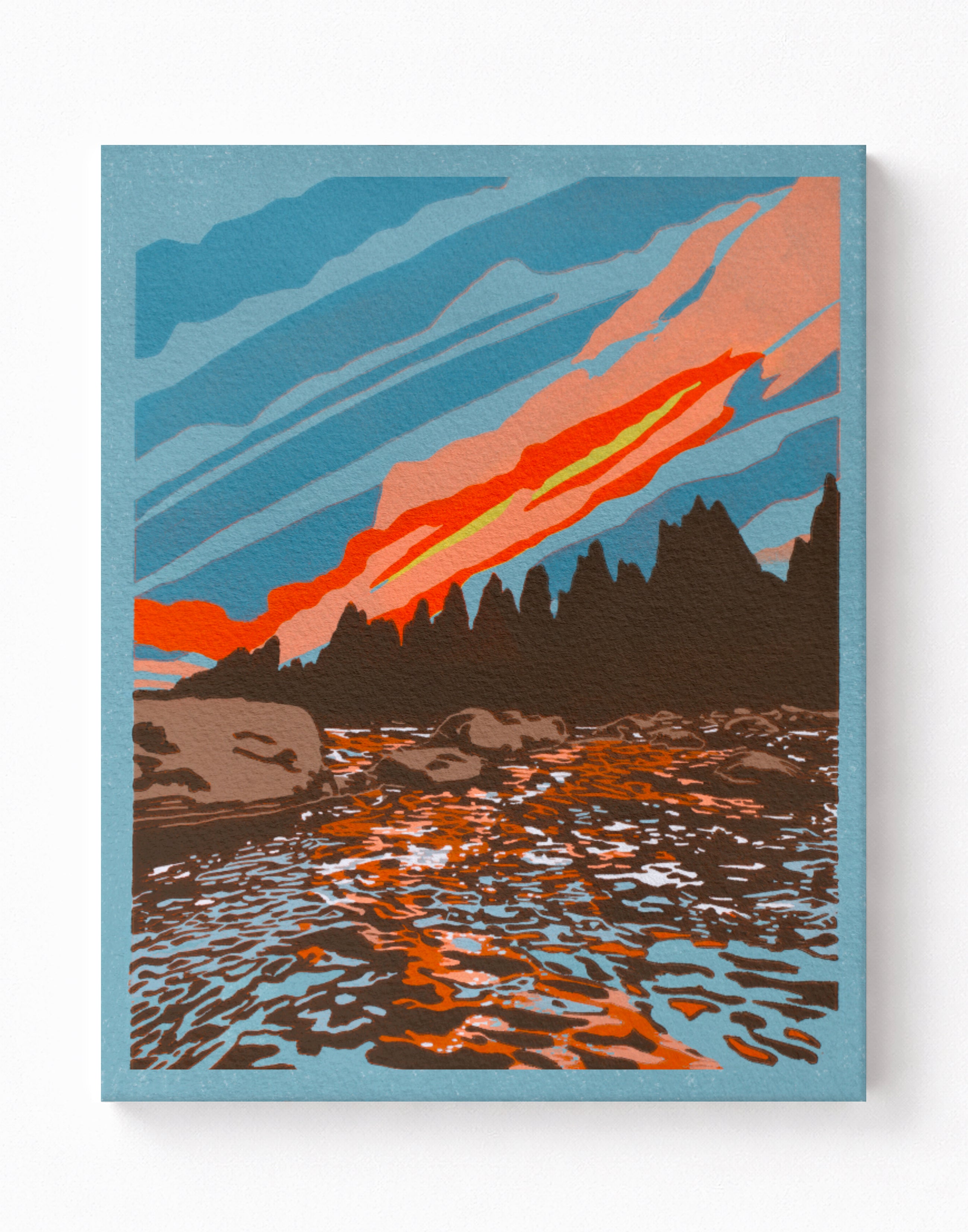 Sunset On The Deschutes - (Art Print)