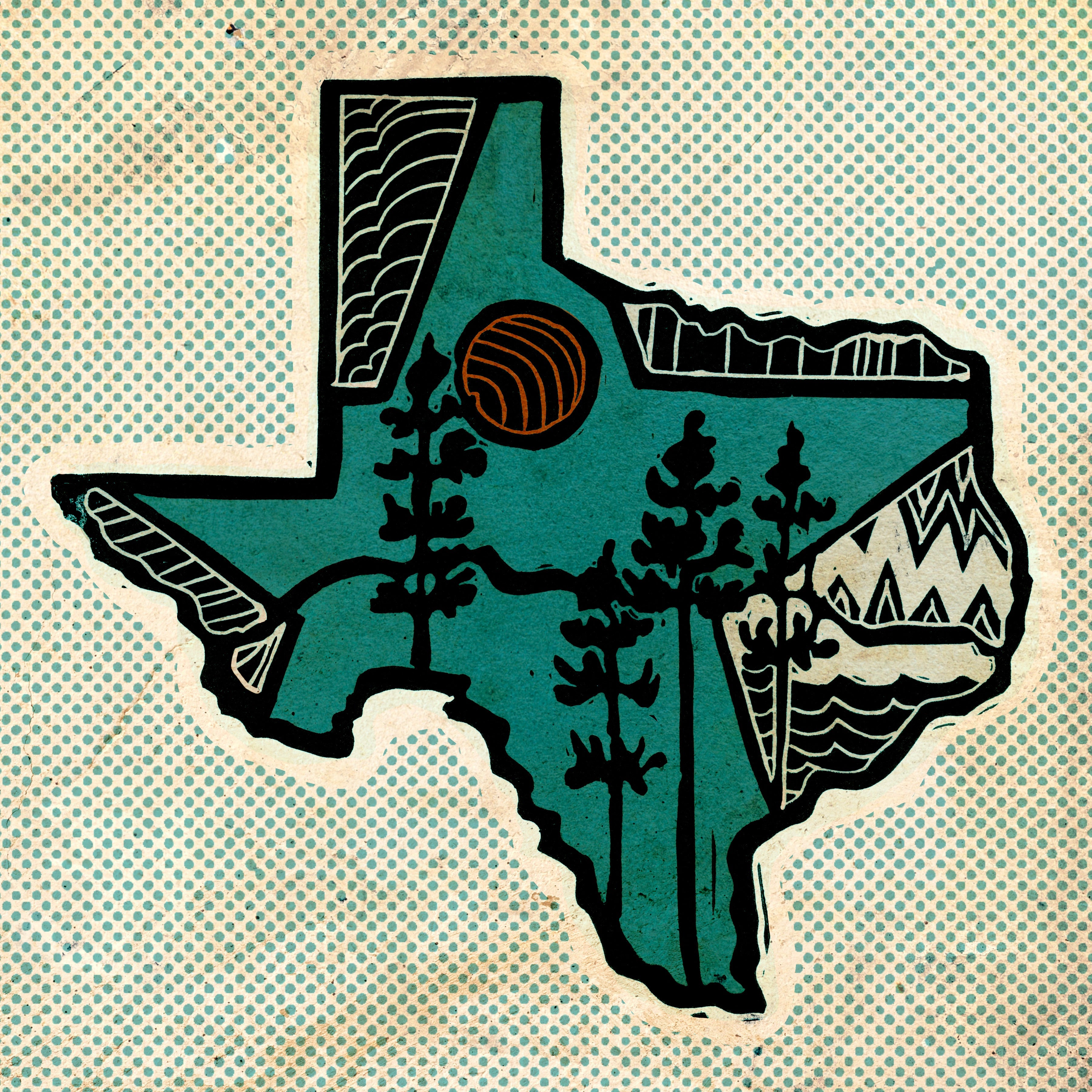 The Great State (Vintage) Art Print