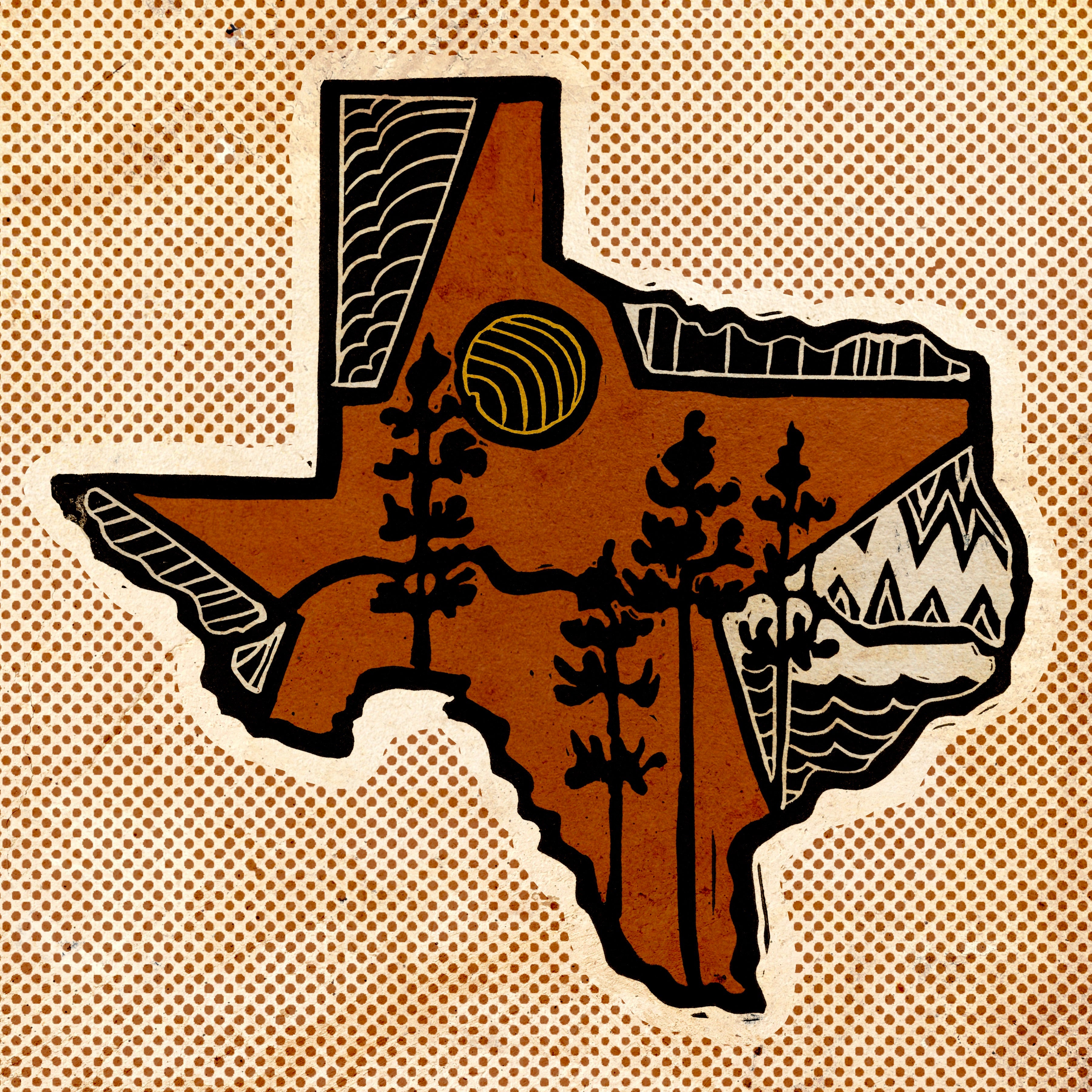 The Great State (Vintage) Art Print